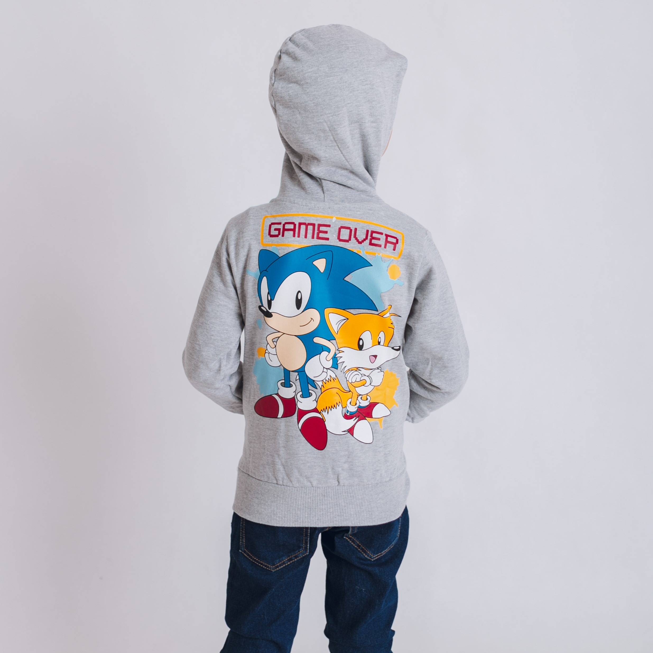 Mikina Sonic sivá Veľkosť: 140