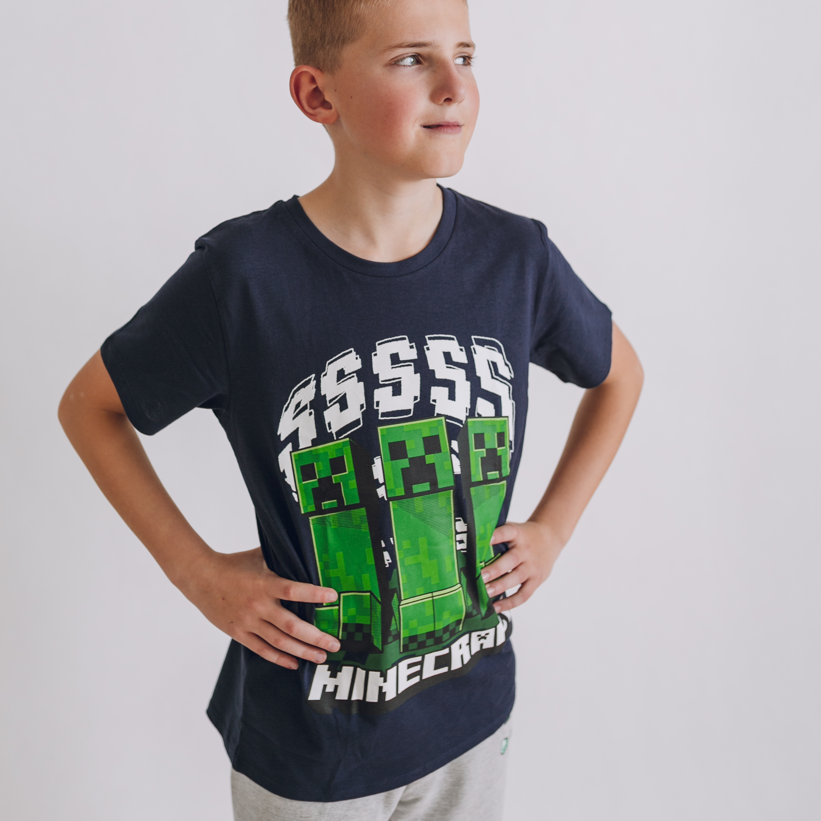 Tričko Minecraft Creeper Black SSSS Veľkosť: 152/158