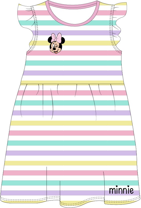 Šaty Minnie Mouse Stripes Pink Veľkosť: 122