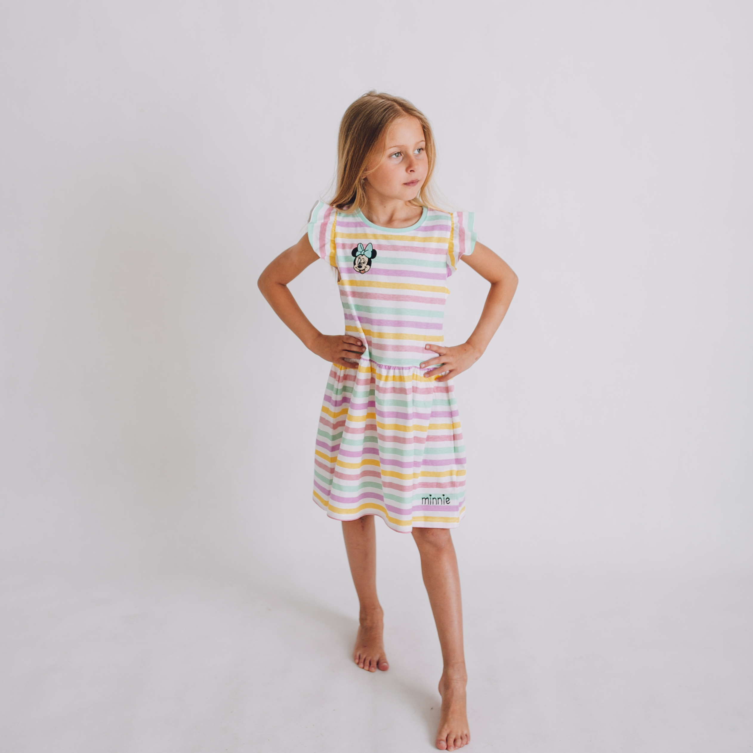 Šaty Minnie Mouse Stripes Mint Veľkosť: 128
