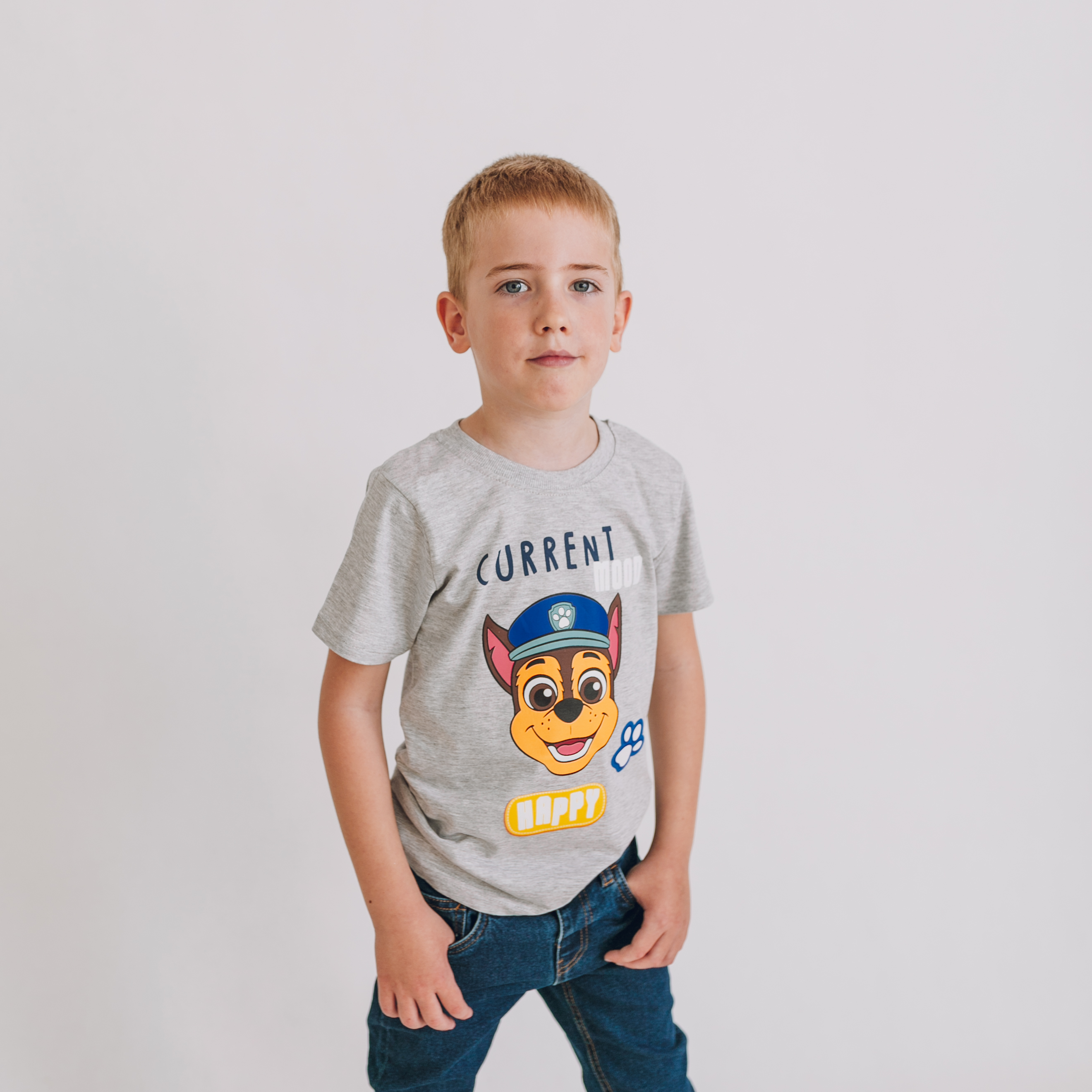Tričko Paw Patrol Happy sivé Veľkosť: 122