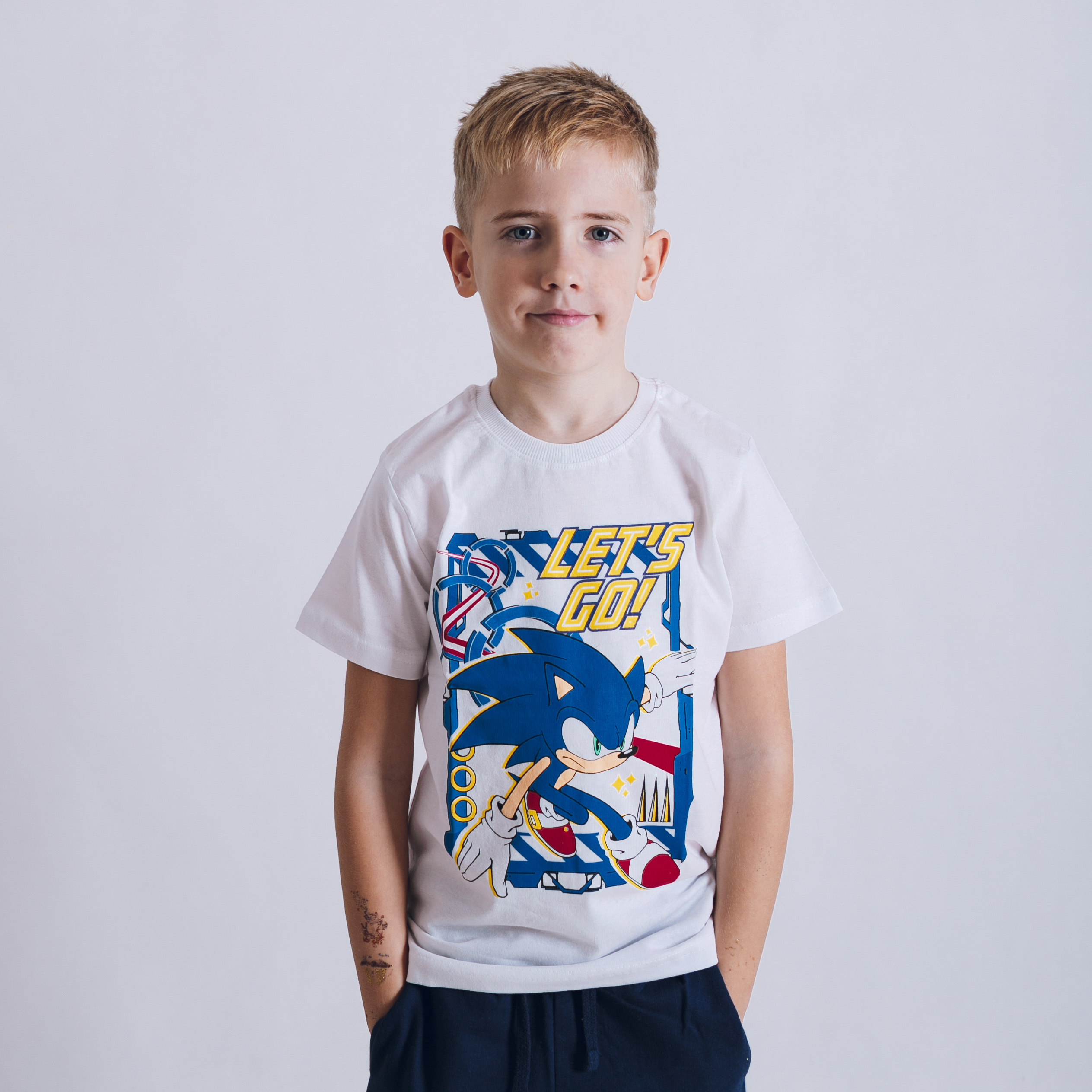 Tričko Sonic Let´s Go, biele Veľkosť: 128