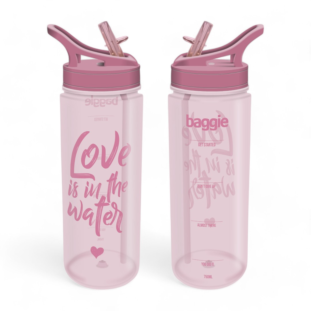 Tritanová fľaša na vodu Baggie 750 ml, Love is in the water
