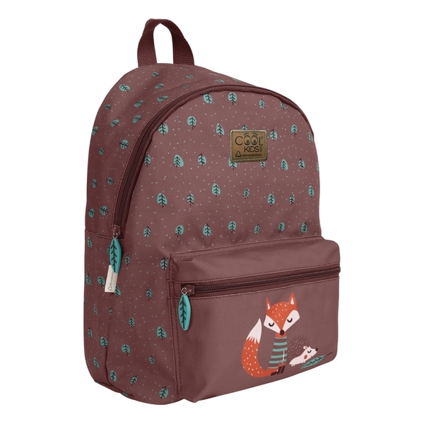 Perletti ECO R-PET detský batoh, líška & ježko