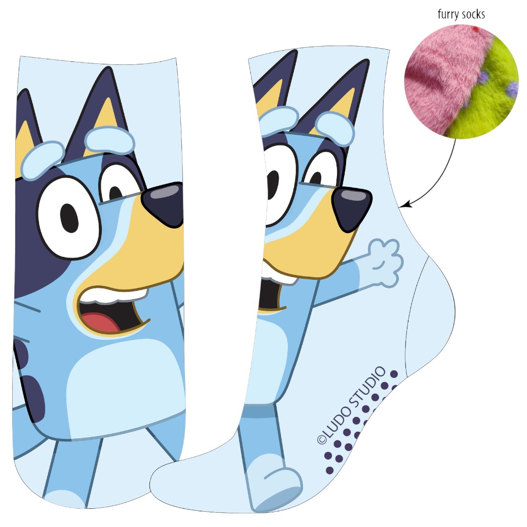 Chlpaté ponožky Bluey Veľkosť: 23-26