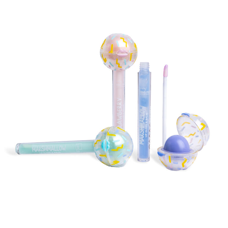 IDC Institute 2 v 1 balzam a lesk na pery Candy Lollipop Vôňa: Marshmallow