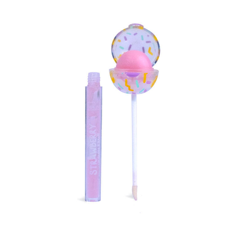 IDC Institute 2 v 1 balzam a lesk na pery Candy Lollipop Vôňa: Marshmallow