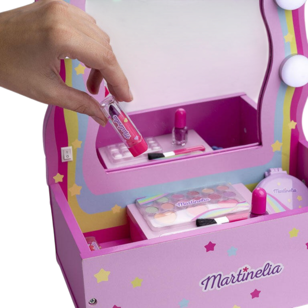 Martinelia Kozmetický stolík so zrkadlom a LED osvetlením