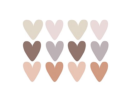 Nálepky na stenu do detskej izby - Boho Srdiečka