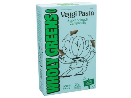 Chutné špenátové cestoviny Campanelle od Wholy Greens