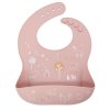 Silikónový podbradník s potlačou – púdrovo ružový