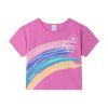 Detské ružové tričko s dúhou – Happy Rainbow Days | Pohodlné a štýlové tričko pre dievčatá