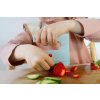 Detský bezpečný nôž KLYV Aqua – Ergonomický kuchynský nôž pre deti (Montessori, bezpečné krájanie)