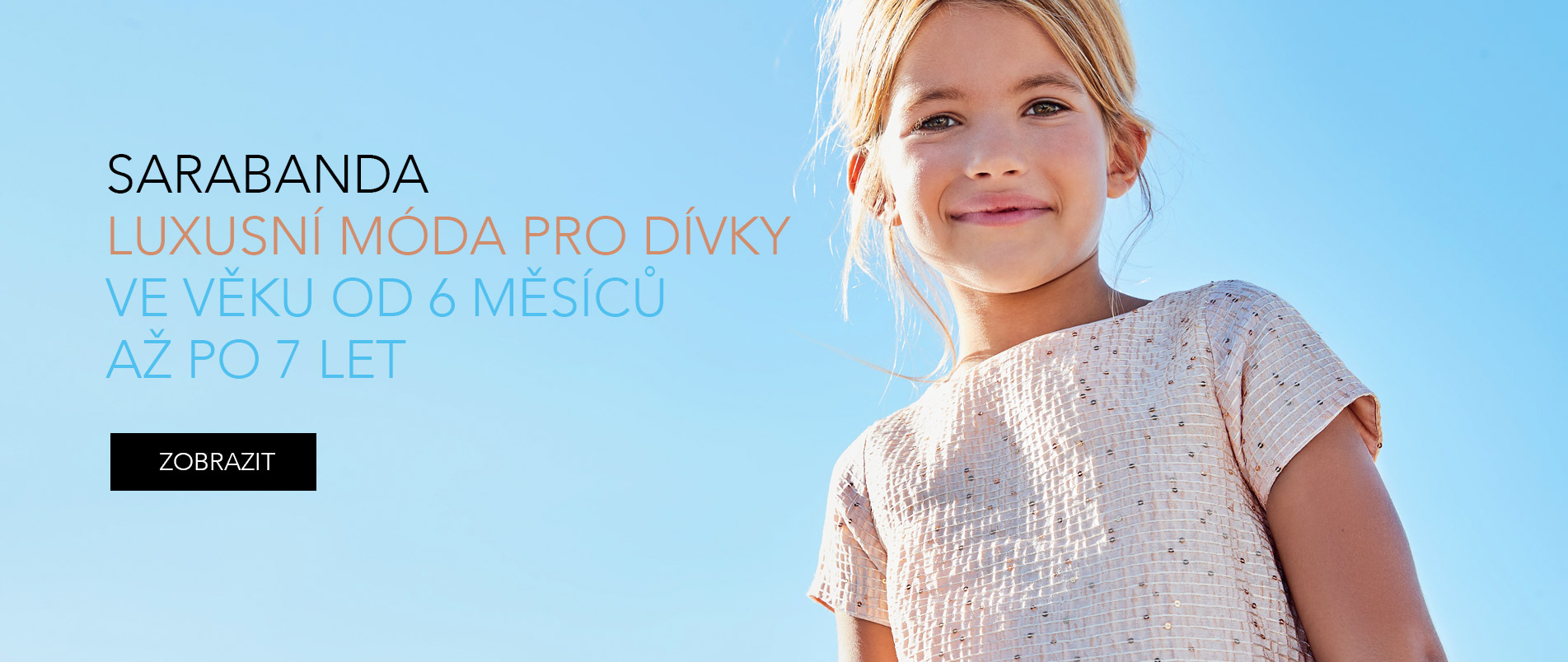 Hlavní banner dívky SARABANDA