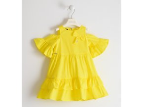 Šaty letní tkané s odlehčenými rukávy žlutá Sarabanda