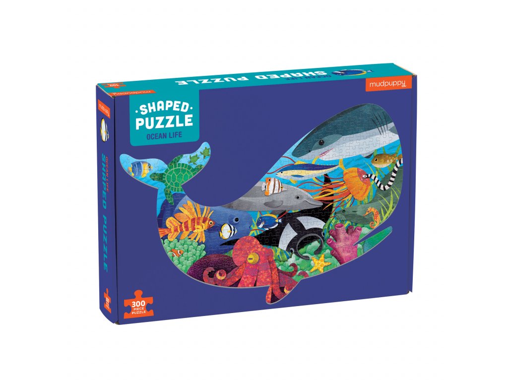 Tvarované puzzle - Život v oceánu (300 dílků)