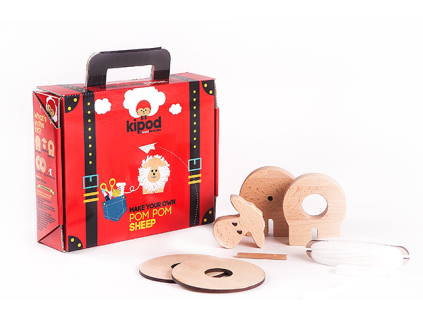 Dřevěná kreativní sada - PomPom Ovce