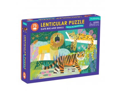 Magické puzzle - Velké a malé kočky (75 ks)