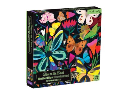 Svítící puzzle - Motýli (500 ks)