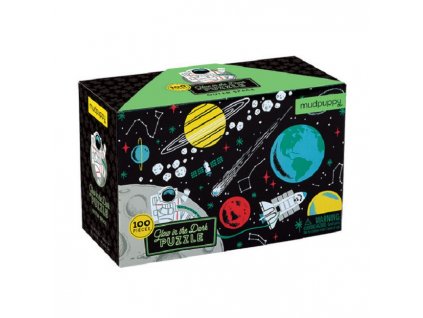 Glow in dark puzzle - outer space (vesmír)