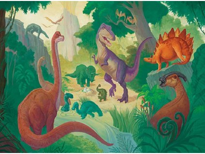 Puzzle a plakát Dinosauři - 100 ks