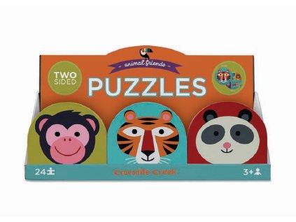 24 PC Round 2-Sided/Monkey Friends