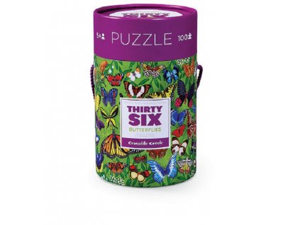 Puzzle tubus - 36 Motýlů (100 ks)
