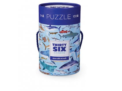 Puzzle tubus - 36 Žraloků (100 ks)