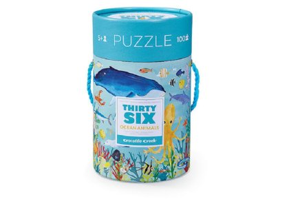 Puzzle tubus - 36 Zvířat oceánu (100 ks)