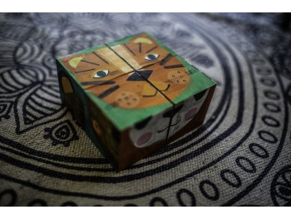 Puzzle kostky - Vytvořte obličej (4 ks)
