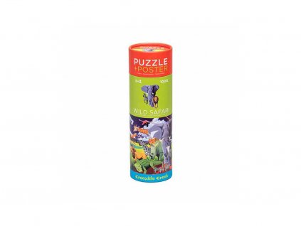 Puzzle a plakát - Divoké safari (100 ks)