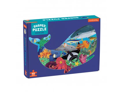 Tvarované puzzle - Život v oceáne (300 ks)