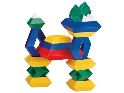 Wedge-it - Skládací pyramida - základní barvy (15 dílků)