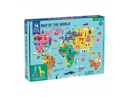 Geography Puzzle - Mapa světa (78 ks)