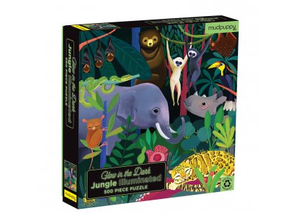 Svítící puzzle - Džungle (500 dílků)