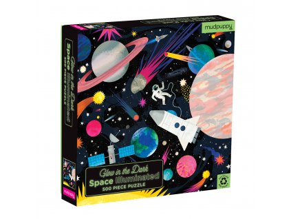 Svítící puzzle - Vesmír (500 ks)