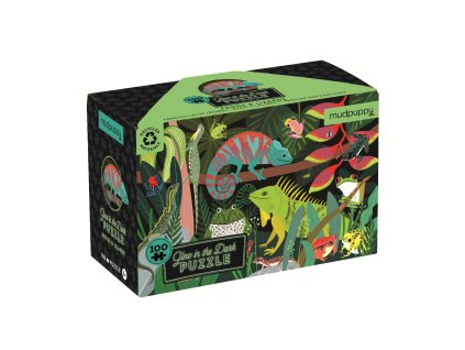 Svítící puzzle - Žáby a ještěrky (100 ks)