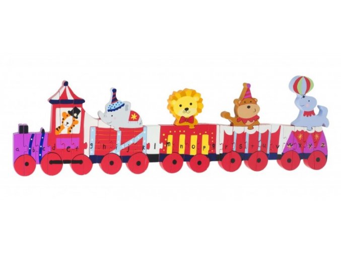 Puzzle abeceda - Cirkusový vlak / Alphabet Puzzles - Circus Train
