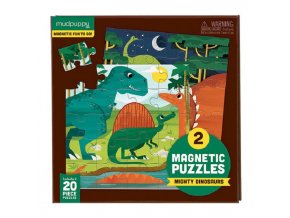 Magnetické puzzle - Dinosaurus / Magnetic Fun - Mighty Dinosaurs