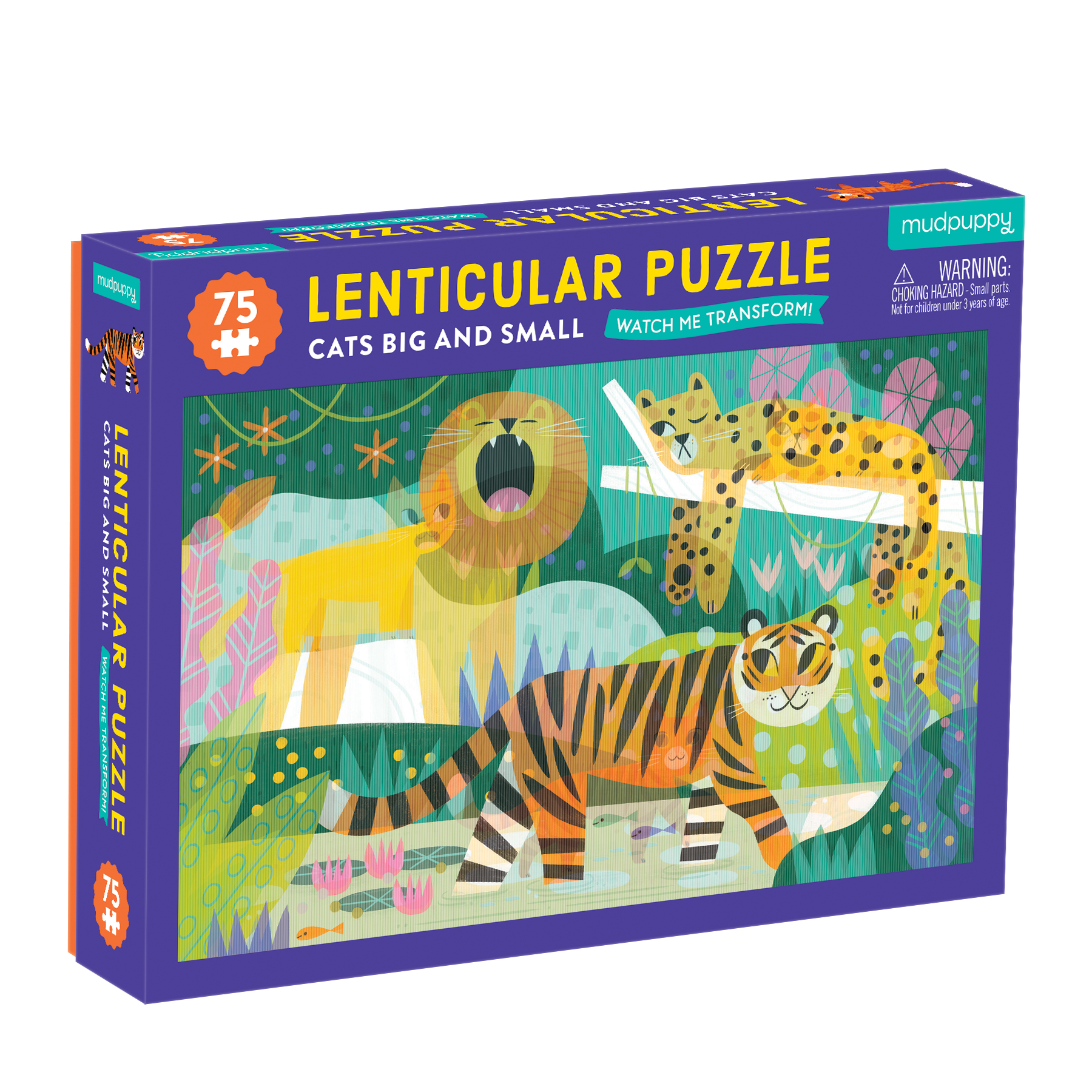 Levně Mudpuppy Magické puzzle - Velké a malé kočky (75 dílků)