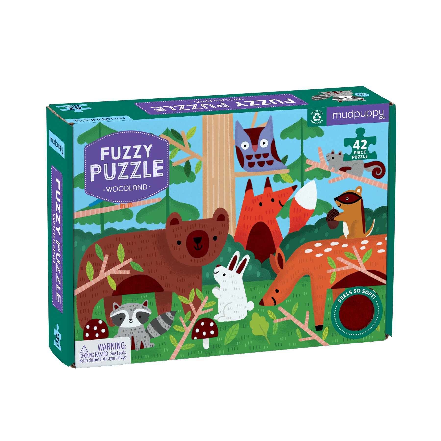 Levně Mudpuppy Fuzzy Puzzle - Les (42 dílků)