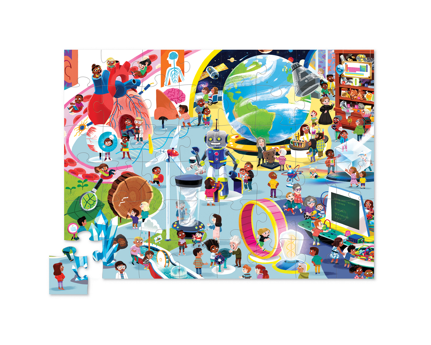 Crocodile Creek Puzzle – Den v muzeu – Věda (48 ks) / Puzzle Day at the Museum – Science (48 pc)