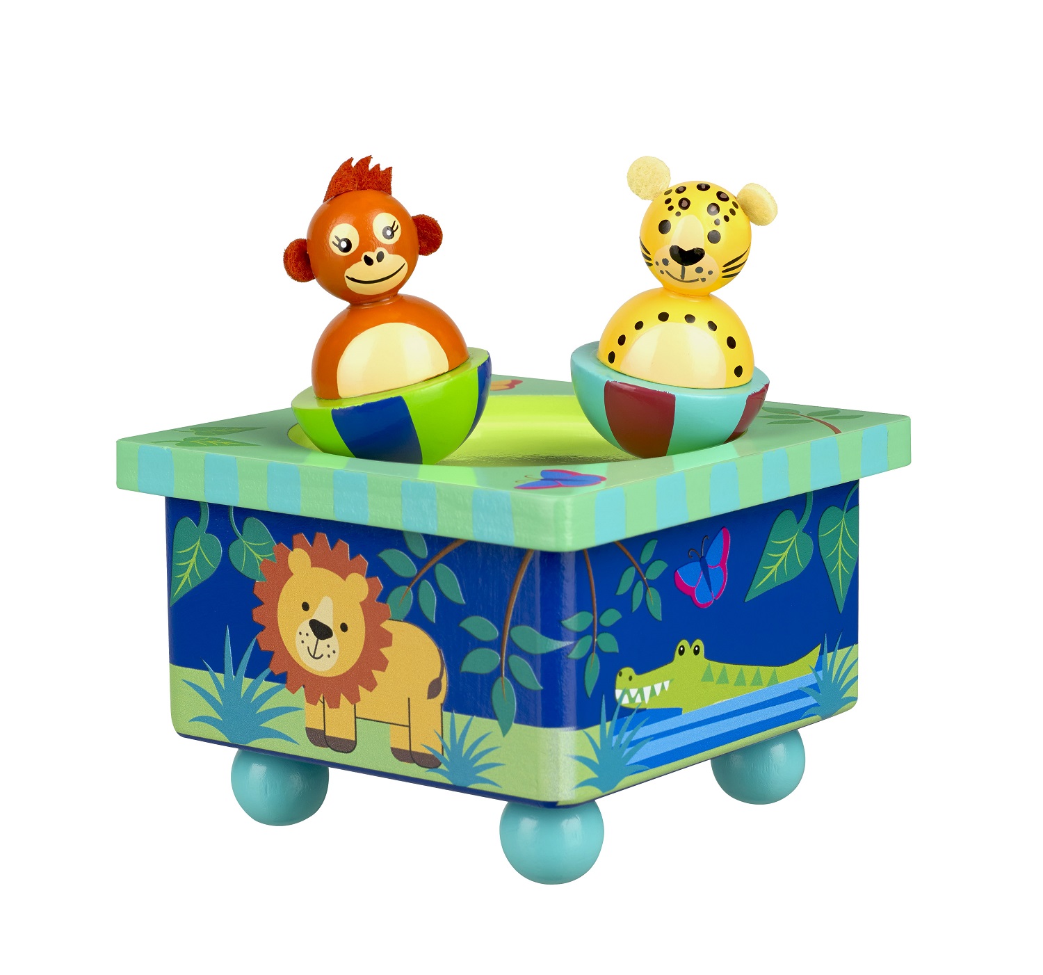 Orange Tree Toys Dřevěná hudební skříňka - Zvířata z džungle
