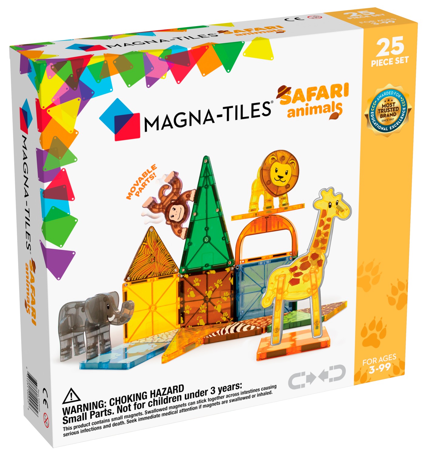 Levně Valtech Magna Tiles - Zvířata safari (25 ks)