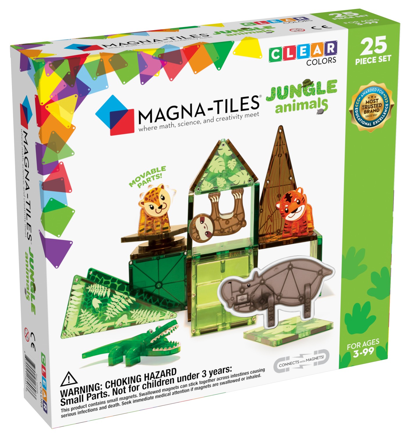 Levně Valtech Magna Tiles - Zvířata z džungle (25 ks)