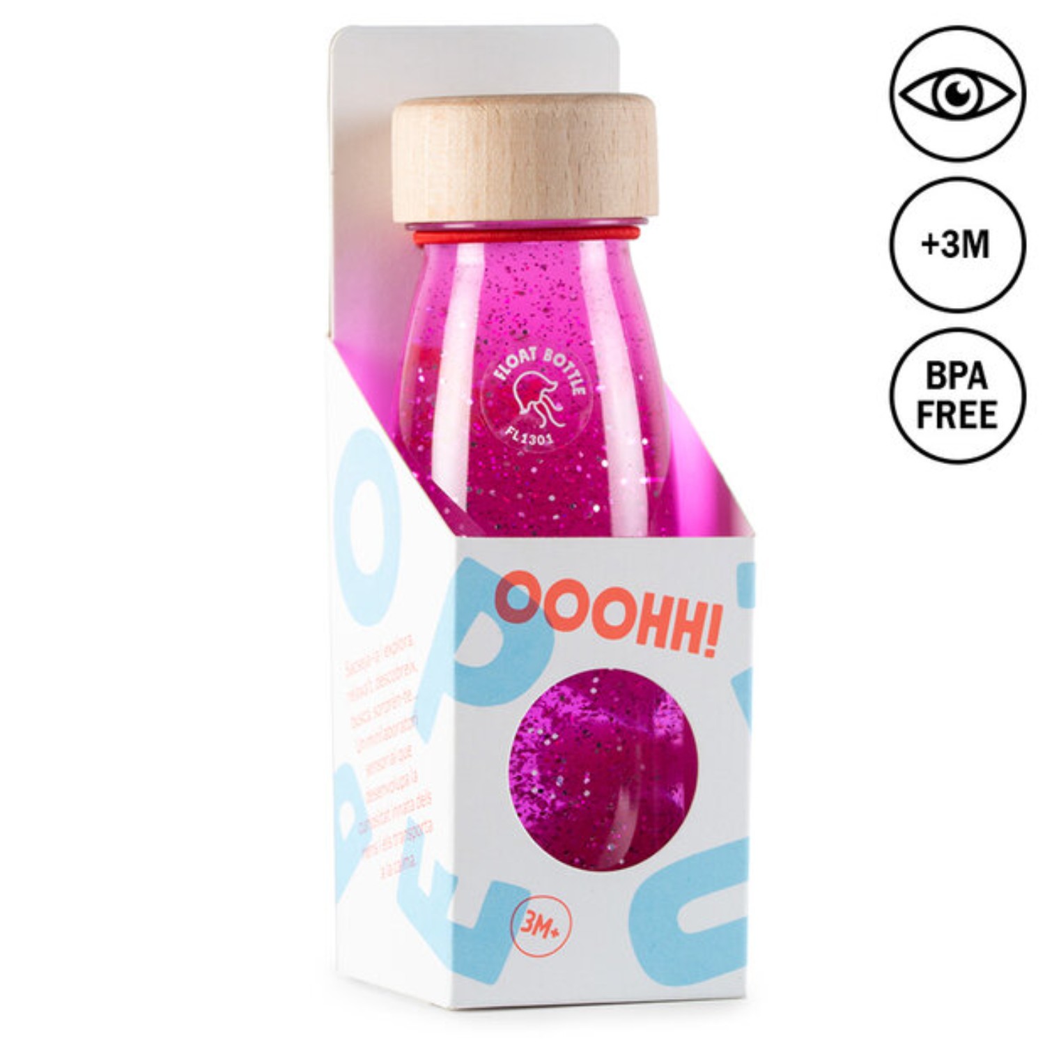 Petit Boum Plovoucí lahev RŮŽOVÁ (Pink) 250 ml