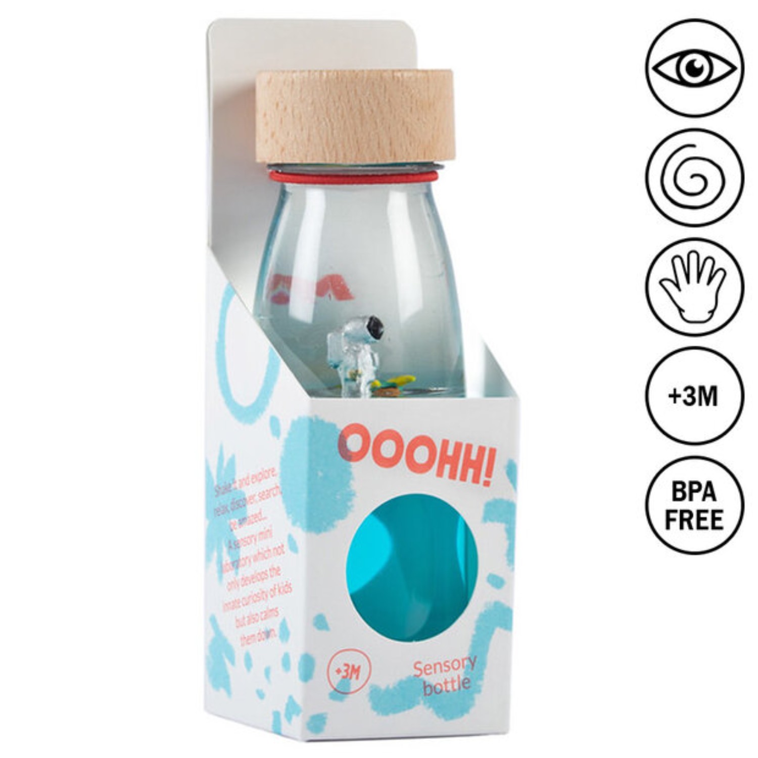 Levně Petit Boum Senzorická pohyblivá lahev VESMÍR (Universe) 250 ml