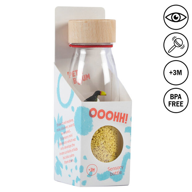 Levně Petit Boum Senzorická zvuková lahev TUKAN (Toucan) 250 ml