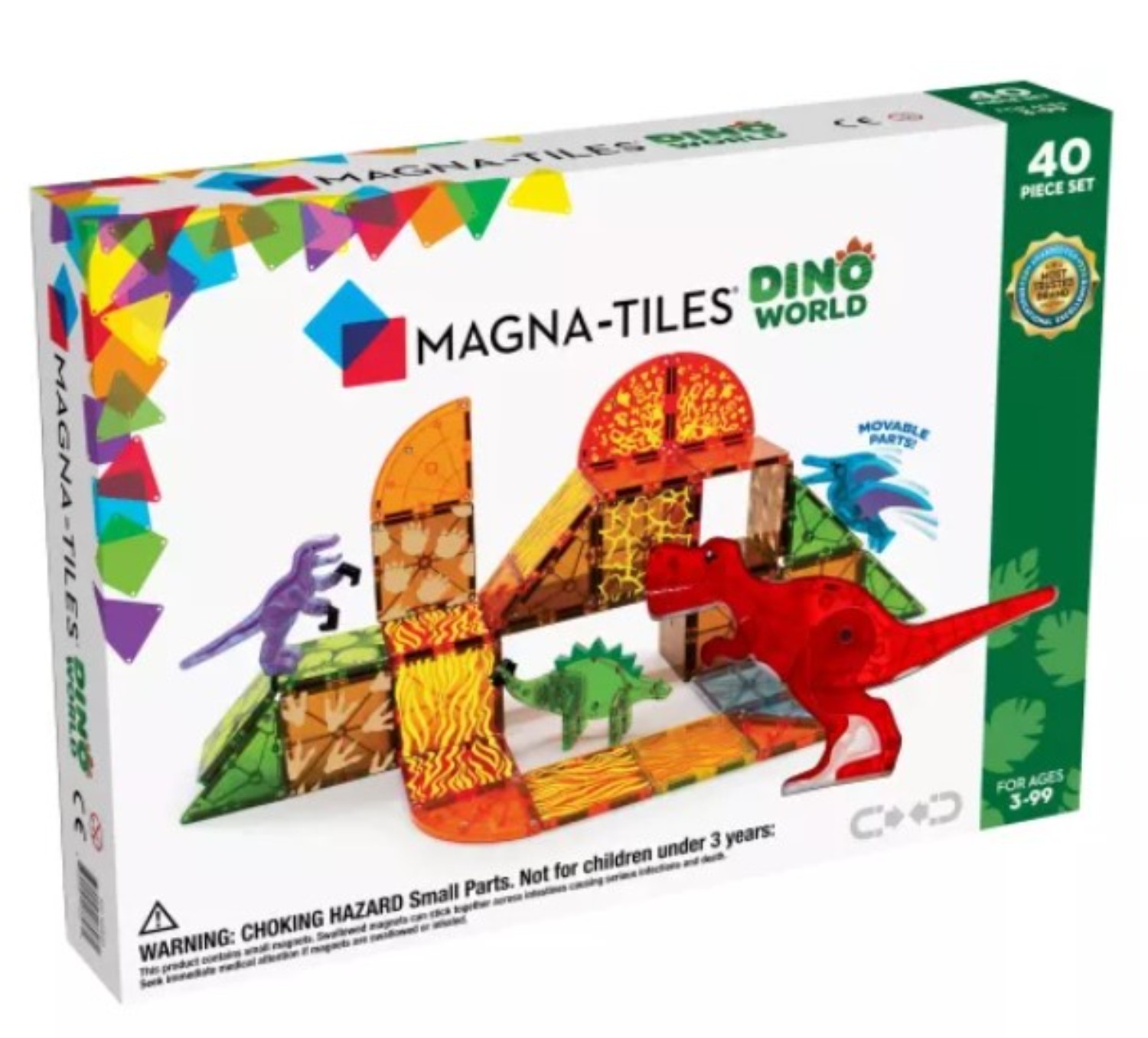 Levně Valtech Magna Tiles - Dino (40ks)