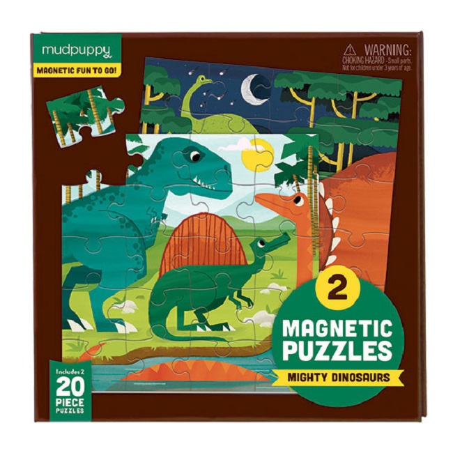 Mudpuppy Magnetické puzzle - Dinosaurus (2x20 dílků)